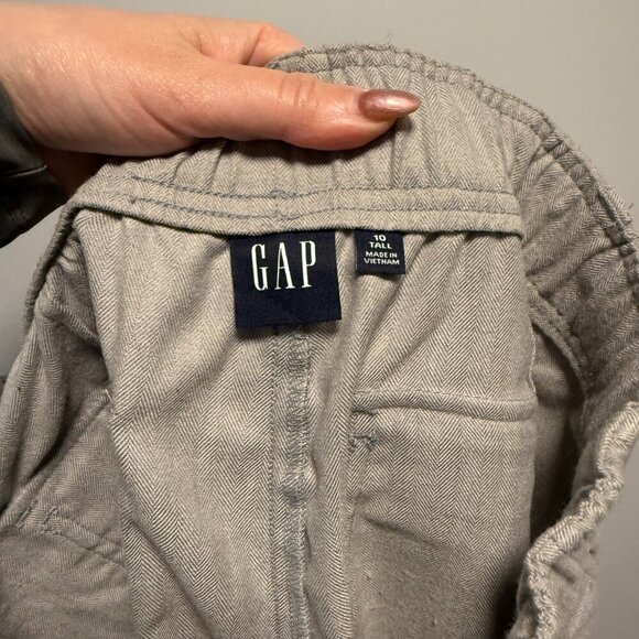 GAP Grey Pull on Ankle Pleated Trouser 10 - Picture 9 of 16